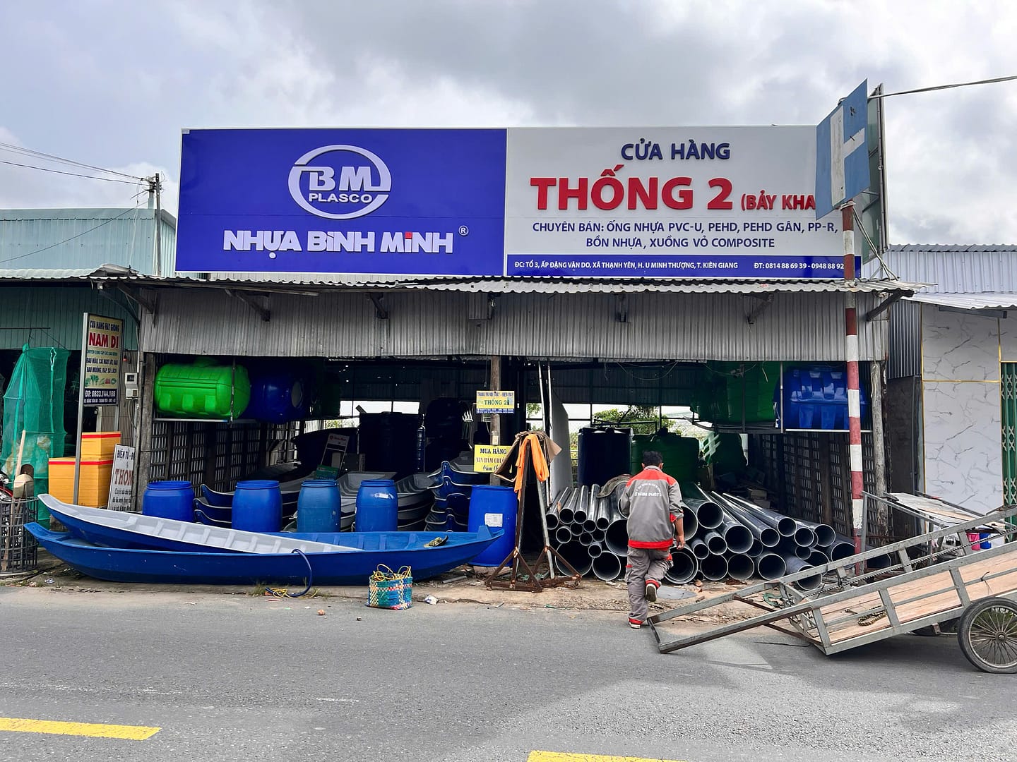 công trình bảng hiệu nhựa bình minh - quảng cáo nam phát